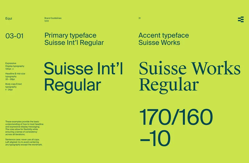 Equi Typography System – Suisse Fonts Spec