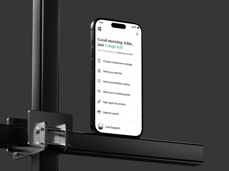 Onboarding mobile screen