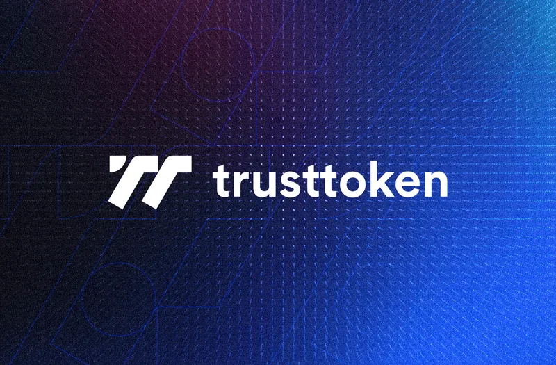 TrustToken Logo on Gradient Background