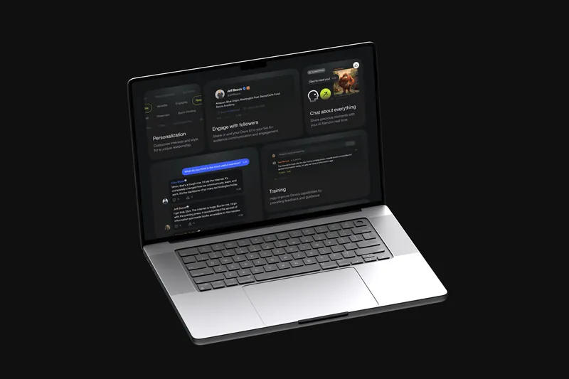 Deva features. Live Interaction on Laptop