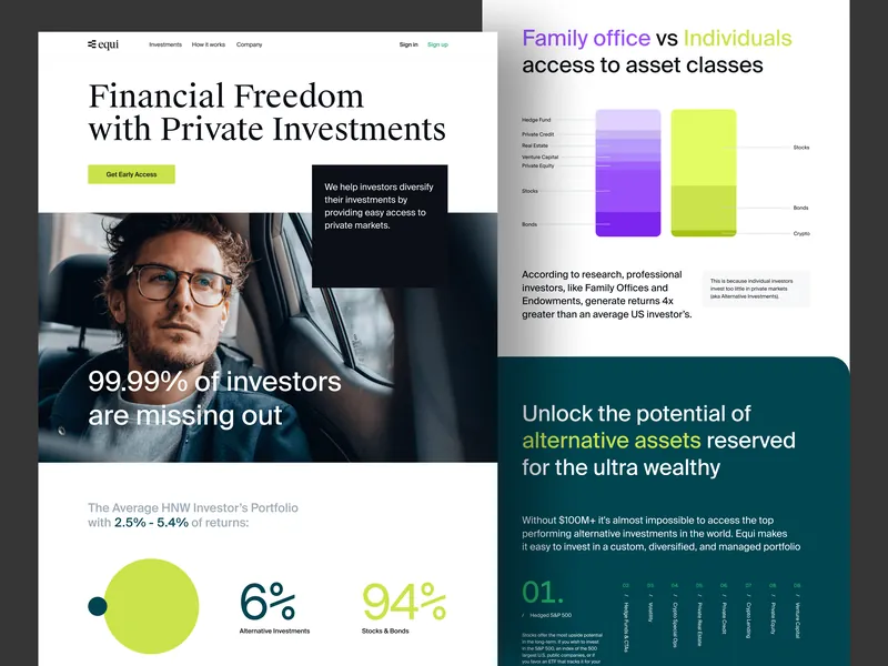 Equi Landing page