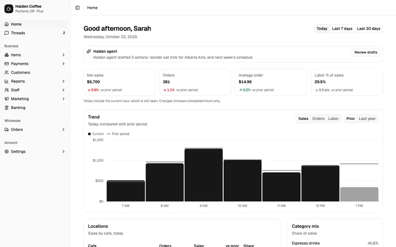 The same stack and paragraph, second run, with a different dashboard