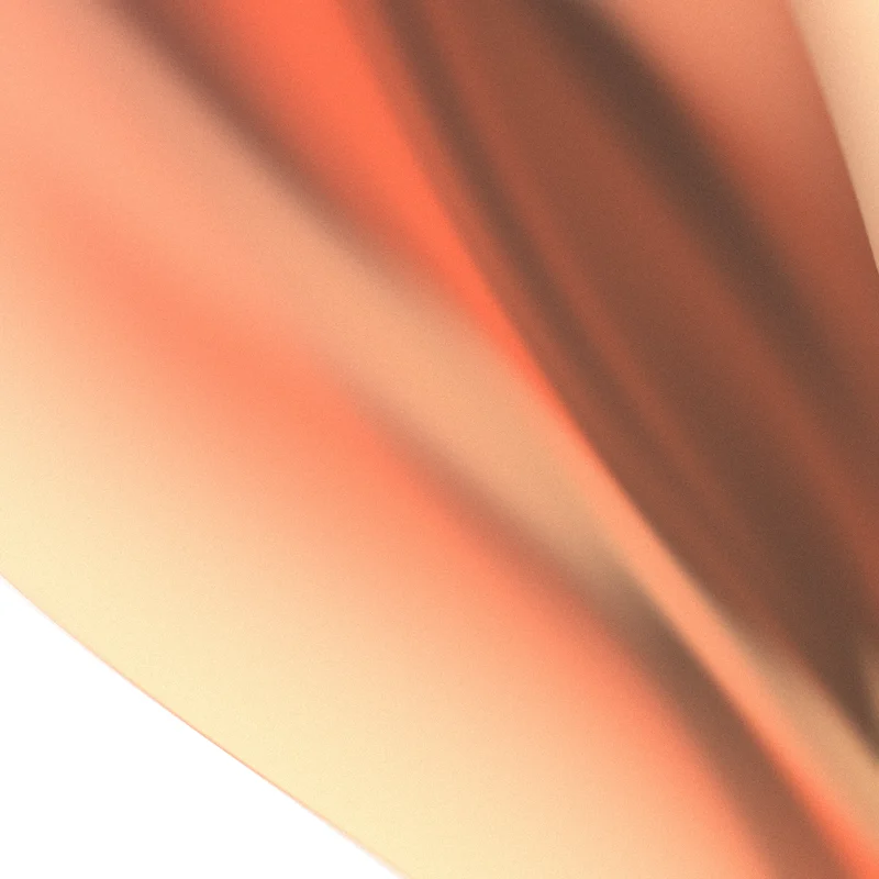 Close-up of a coral ribbon with a pearl finish